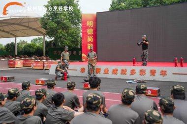 杭州新东方烹饪学校新生消防演习筑牢校园安全防线